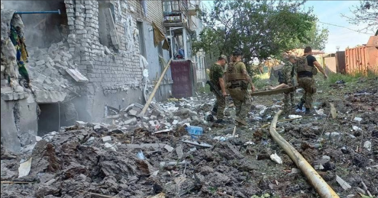 Зруйнована база ПВК "Вагнера" в Попасній