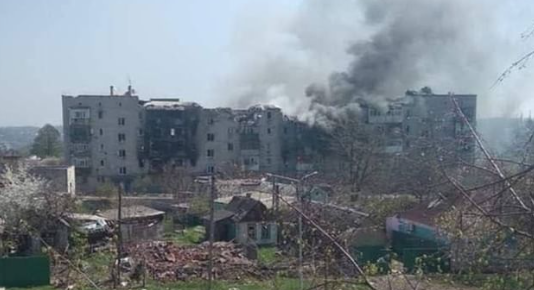 Зруйнована російськими окупантами Попасна 