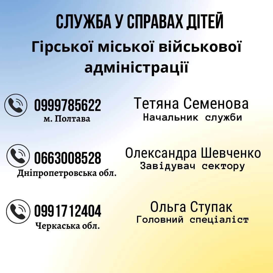 Де знаходиться Служба у справах дітей Гірської міської військової адміністрації, 18.07.2023