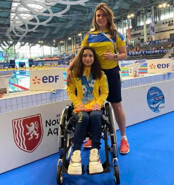 На міжнародних змаганнях з паралімпійського плавання 19-річна попаснянка Ганна Поліщук виборола дві медалі, 12.06.2024