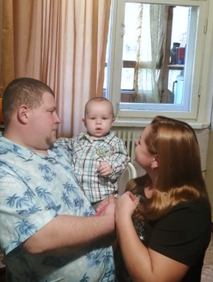 Андрій з друдиною та сином