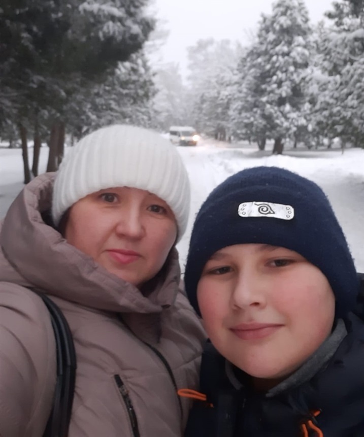 Оксана Діденко з сином